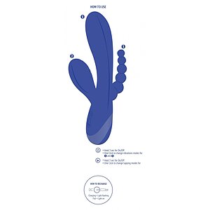 Triple Love Vibrator Albastru Thumb 7