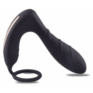 Stimulator Prostatic cu Inel Penian Toyz4lovers — Vibrație Negru Thumb 2