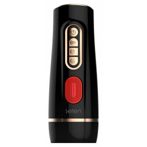 Leten Masturbator Electric 10 Viteze cu Mod Scurgere Negru Thumb 1