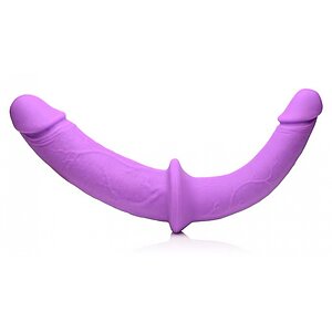 Double Charmer Silicone Double Dildo with Harness Mov Thumb 3