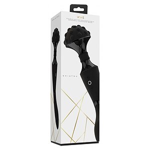 Vibrator Shiatsu Bendable Massager Wand Negru Thumb 5
