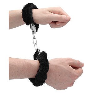 Cătușe Beginners Handcuffs Furry Negru Thumb 4