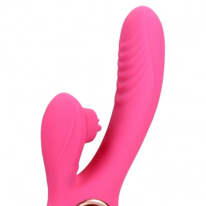 Loveline Rabbit Heat – Limbă Oscilantă, încălzire 13.5 cm Roz Thumb 4