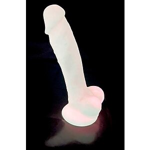 SILEXD Pink 7 — Dildo silicon Strălucitor 17.6 cm Roz Thumb 2