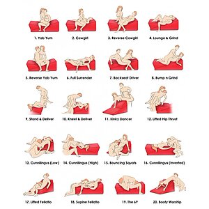 Mistress Lounge Roșu Pernă + Lounger, 20 Poziţii Versatile Thumb 8