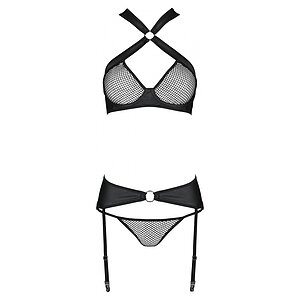 Set Din Piele Passion Amanda Negru S-M Thumb 2