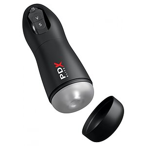 PDX Elite Masturbator Automat 7 Vibrații 7 Sucțiuni Reîncărcabil Negru Thumb 2