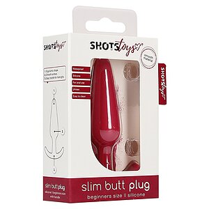Slim Anal Plug Shots Roșu Thumb 3