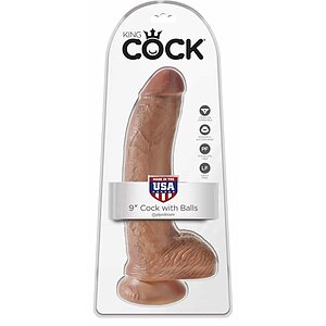 Dildo Realistic King 22.9cm cu Ventuză Thumb 3