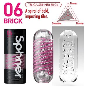 Masturbator Tenga Spinner Brick Transparent Thumb 4