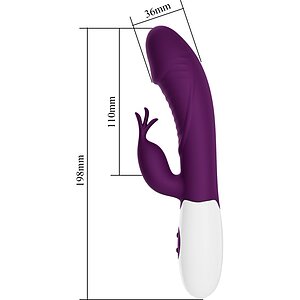 Pretty Love Rasmussen Purple, Dual Stimulator 30 Vibrații Mov Thumb 3