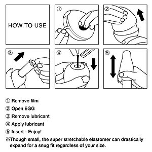 Ou TENGA Boxy Compact cu Textură Gradată  7cm Alb Thumb 3