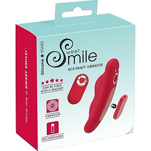 Sweet Smile Vibrator Pentru Chiloți: 10 Moduri, Reîncărcabil Roșu Thumb 7