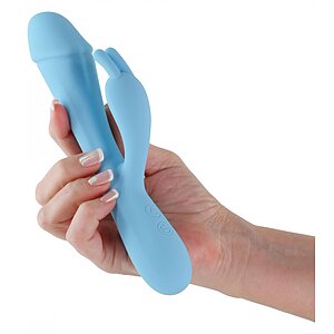 Scarlett Obsessions – Rabbit Vibrator 3 Viteze, IPX7 Albastru Thumb 1