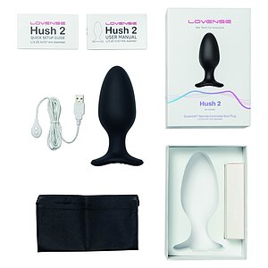 Lovense Hush 2 Anal Plug L 57 mm Negru Thumb 4