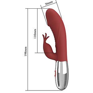 Pretty Love Rasmussen — Dual Punct G + Clitoris, 30 Moduri Roșu Thumb 6