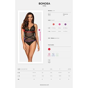 Body Obsessive Bondea Negru S-M Thumb 4
