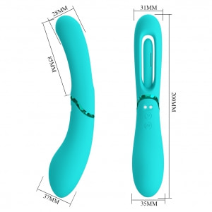 Pretty Love Lexie – Vibrator Punct G, 7+4 Moduri, USB Albastru Thumb 9