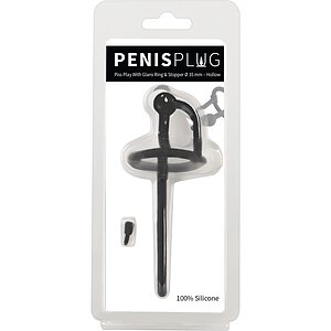 Penis Plug Wet Play With Stop Negru Thumb 3