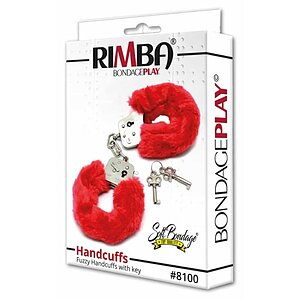 Cătușe Police With Soft Fur Roșu Thumb 1