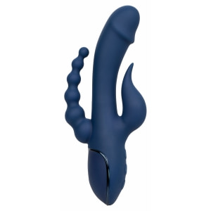 Triple Orgasme CalExotics — Vibrator Reîncărcabil Albastru Thumb 3