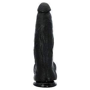 Dong XXL 32 cm Negru – Dildo Realist PVC cu Bază Largă Thumb 1