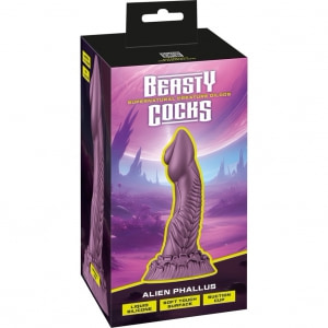 Alien Phallus – Dildo siliconic, Finisaj Metalic 21,2 cm Mov Thumb 6