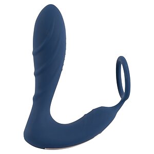 Vibrating Prostate Plug With Ring Albastru Thumb 1
