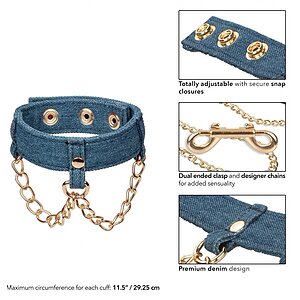 Ride Em Denim Ankle Cuffs Albastru Thumb 3