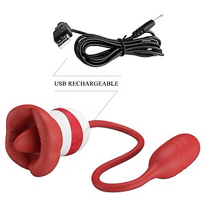 Pretty Love Aliyah – Stimulator Dublu, USB Reîncărcabil Roșu Thumb 3