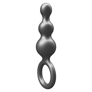 Plug Anal ToyJoy The Stuffer - 3 Sfere, silicon Gri Thumb 2