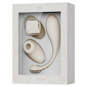 ZALO DEYA Vibrator Purtabil cu Telecomandă și Suctiune Ivory Alb Thumb 12