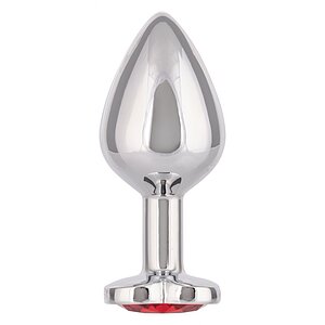 Jewel Large Ruby Heart Plug Roșu Thumb 2