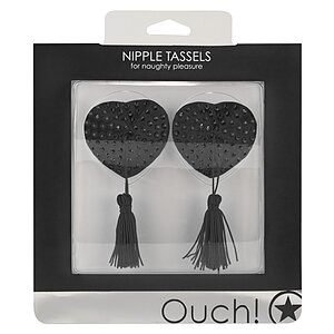 Nipple Tassels Heart Negru Thumb 2