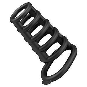 Pretty Love Rodrigo – Inel Erecție silicon, 6 Inele Negru Thumb 1