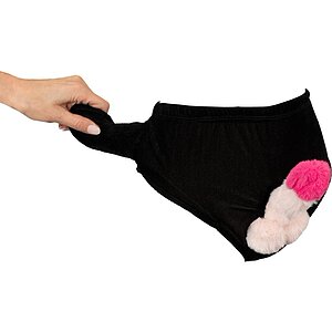 Boxeri cu penis gonflabil, cadou amuzant pentru petreceri Negru Thumb 5