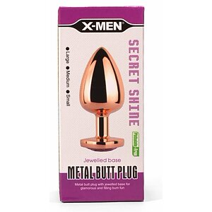 X-Men Secret Shine - Dop Anal Rose Gold Inimă S Thumb 1