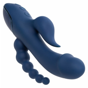 Triple Orgasme CalExotics — Vibrator Reîncărcabil Albastru Thumb 6