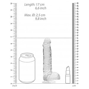 Ultra Realistic 17cm Cu Testicule Transparent Thumb 3