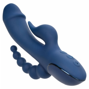 Triple Orgasme CalExotics — Vibrator Reîncărcabil Albastru Thumb 9