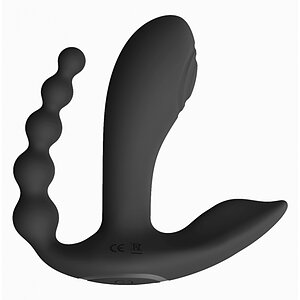 Vibrator Pulse Wave And Vibrating Dublă Acțiune Negru Thumb 1