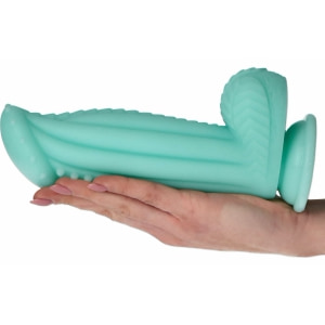 Captain Squirtino Dildo Monster Flexibil cu Ventuză Verde Thumb 4