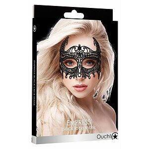 Empress Venetian Lace Mask Negru Thumb 2