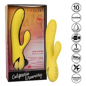 Vibrator Rabbit San Diego Seduction Galben Thumb 3