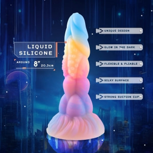 NMC Monster 20,3 cm — Dildo Silicon Fosforescent Multicolor Thumb 1
