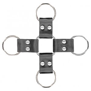 Leather Hand And Legcuffs Negru Thumb 3