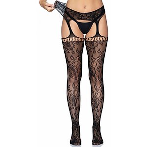 Dresuri Leg Avenue Lace Atlanta Negru XS-L Thumb 4