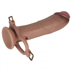 LoveToy Ingen Set Strap‑On 25,5 cm – Manșon Gol cu Tijă Reglabilă Thumb 5