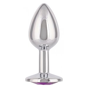 Dop Anal Jewel Mic cu Cristal Ametist, Elegant Argintiu Thumb 2