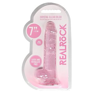 Dildo Realistic Cu Testicule 19cm Roz Thumb 3